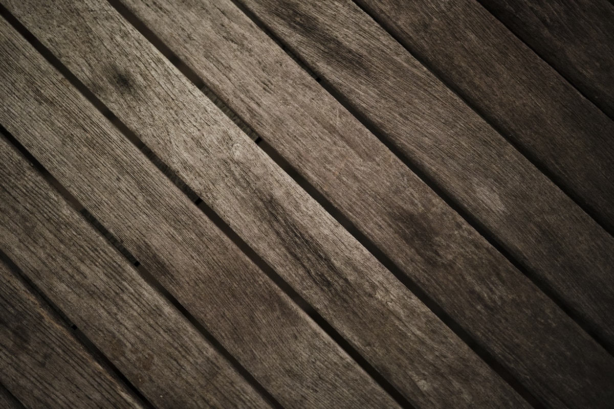 Wooden deck boards showing natural grain pattern