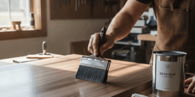 Applying dead flat matte finish to walnut furniture