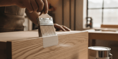 Applying satin polyurethane finish to oak furniture