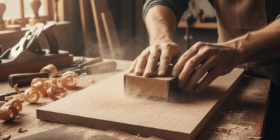 Sanding wood surface through progressive grits