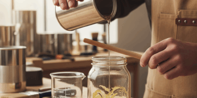 Mixing and thinning wood finish with mineral spirits