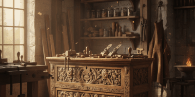 Antique vintage woodworking craftsmanship