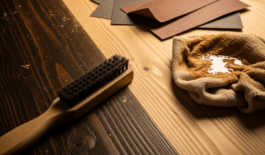 How to Remove Wood Stain From Bare Wood Before Restaining